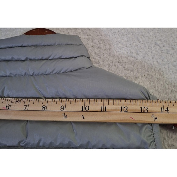 Patagonia Down Sweater Vest Women's Small Gray Teal Insulated Puffer Quilted Zip - Picture 10 of 10